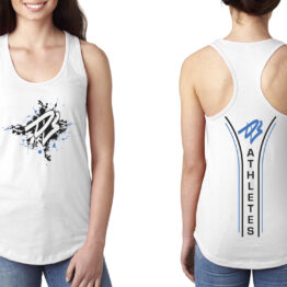 DB Black and Blue on White Womens Razorback